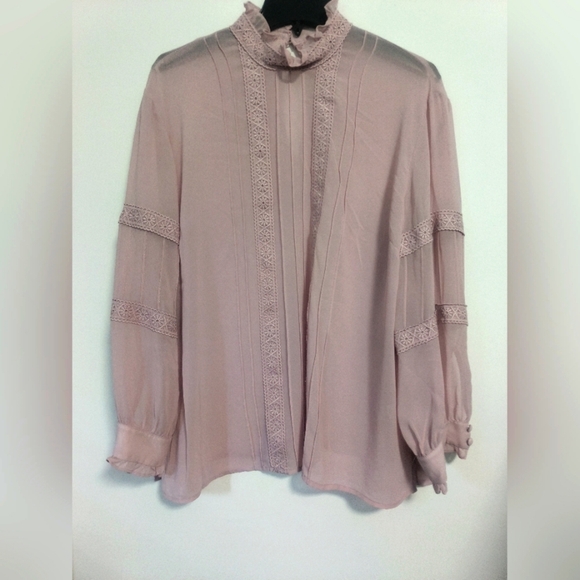 [5x$20] Soho NY Jeans / Mauve Sheer Blouse / Size XL - Picture 1 of 7